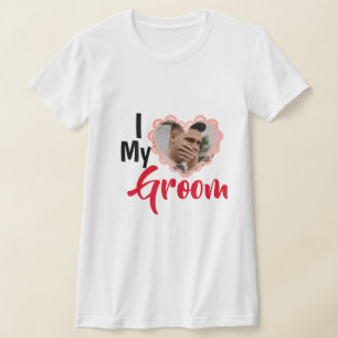 Ik hou van Mijn Groom Heart Wedding Persoonlijke F T-shirt