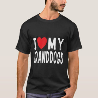 Ik hou van mijn groothonden familie viering hond o t-shirt