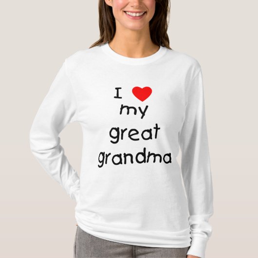 Ik hou van mijn grootmoeder t-shirt (Voorkant)