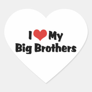 Ik hou van mijn grote broers hart sticker