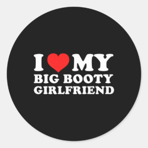 Ik hou van mijn grote buit vriend ronde sticker