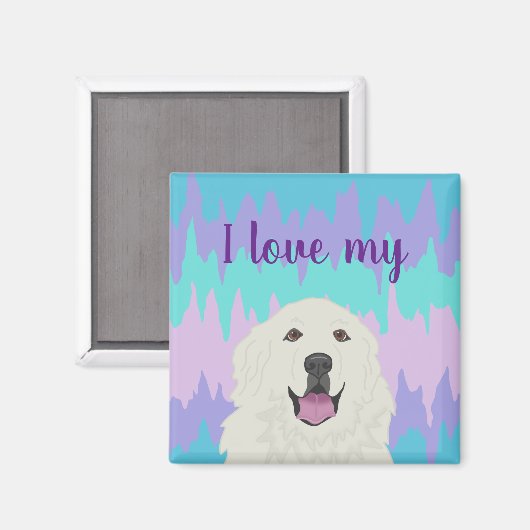  ik hou van mijn Grote Pyreneeën Magneet (Voorkant / Achterkant)