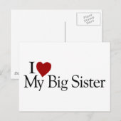 Ik hou van mijn grote zuster briefkaart (Voorkant / Achterkant)