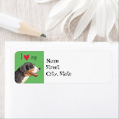 Ik hou van mijn grote Zwitserse berghond Etiket (Insitu)