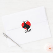Ik hou van mijn GSD-stickers Ronde Sticker (Envelop)