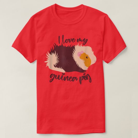 Ik hou van mijn Guinee Pig Cavy Cute Funny T-Shirt (Design voorkant)