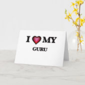 Ik hou van mijn Guru Kaart (Gele Bloem)