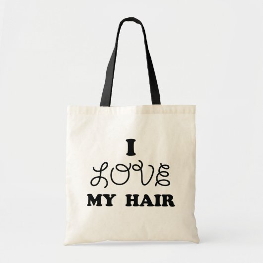 Ik hou van mijn haar tote bag (Voorkant)
