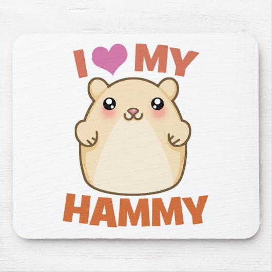 Ik hou van mijn Hammy Muismat (Voorkant)
