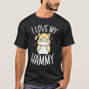 Ik hou van mijn Hamster Eigenaar Fluffy Rodent Pet T-shirt