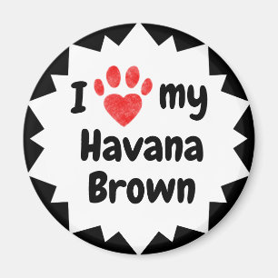 Ik hou van mijn Havana bruine kat Magneet