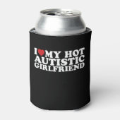 Ik hou van mijn heet autistisch Vriendin GF autism Blikjeskoeler (Blikje Voorkant)