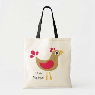 Ik hou van mijn hennen Canvas tas