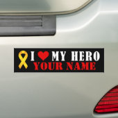 Ik hou van mijn Hero Militaire Bumpersticker (Op auto)