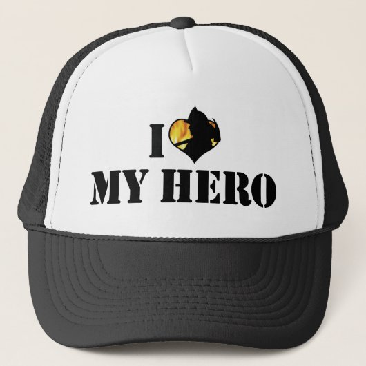 Ik hou van mijn Hero Trucker Pet (Voorkant)