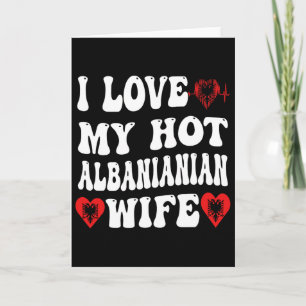 Ik hou van mijn hete Albynische vrouw Albynia vlag Kaart