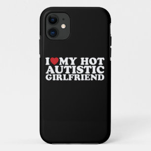 Ik hou van mijn hete autistische vriendin GF-autis iPhone 11 Hoesje