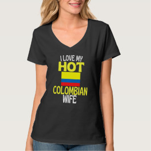 Ik hou van mijn hete Colombiaanse vrouw Colombia T-shirt
