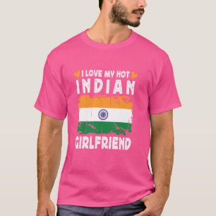 Ik hou van mijn hete indiase Vriendin paar indiase T-shirt