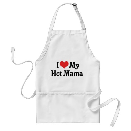 Ik hou van mijn hete mama standaard schort (Voorkant)