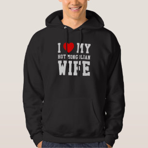 Ik hou van mijn hete Mongoolse vrouw Red Heart Hoodie