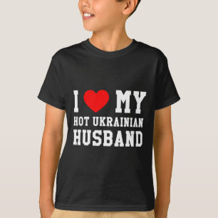 Ik hou van mijn hete Oekraïense echtgenoot Rode Ha T-shirt