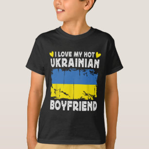 Ik hou van mijn hete Oekraïense vriend koppels Oek T-shirt