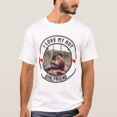 Ik hou van mijn hete Vriendin koppels aangepaste f T-shirt (Voorkant)