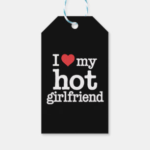 Ik hou van mijn hete vriendin Valentijnsdag Gf Cad Cadeaulabel