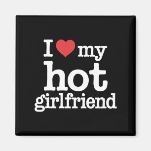 Ik hou van mijn hete vriendin Valentijnsdag Gf Cad Magneet