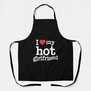 Ik hou van mijn hete vriendin Valentijnsdag Gf Cad Schort