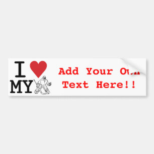 Ik hou van mijn Hockey Goalie Bumpersticker