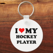 Ik hou van mijn Hockey Player Sleutelhanger (Voorkant)