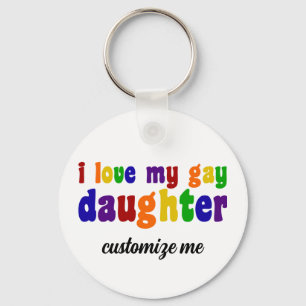 Ik hou van mijn hometaudochter Proud LGBTQ mam op  Sleutelhanger