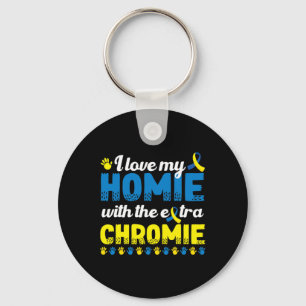 Ik hou van mijn homie met een extra chromie down s sleutelhanger