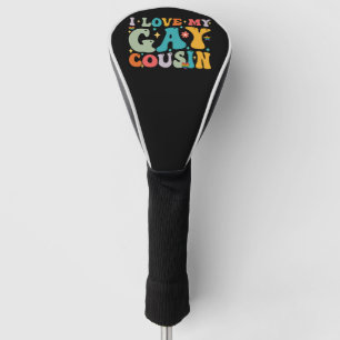 Ik hou van mijn homo neef Groovy Regenboog LGBT tr Golfheadcover