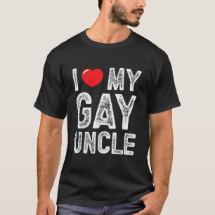 Ik hou van mijn homo oom ik hart mijn homo oom t t-shirt