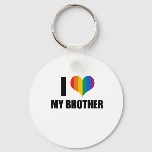 Ik hou van mijn homoseksuele broer sleutelhanger (Voorkant)