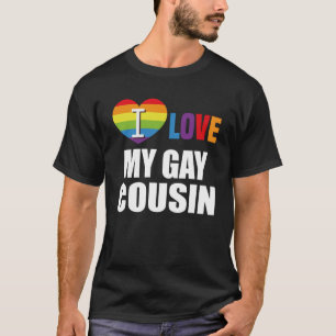 Ik hou van mijn homoseksuele neef LGBT Gay Lesbian T-shirt