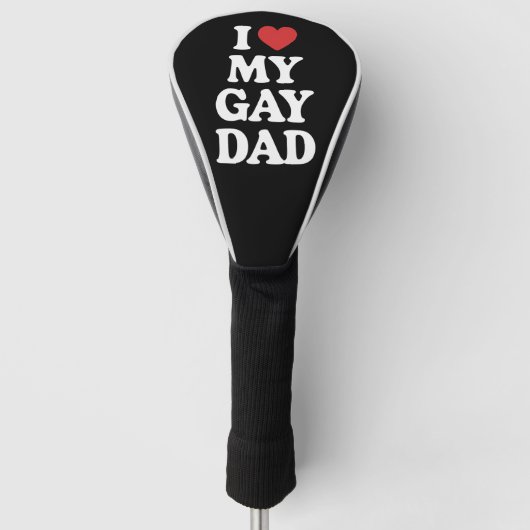 Ik hou van mijn homoseksuele vader Ik hart mijn ho Golfheadcover (Voorkant)