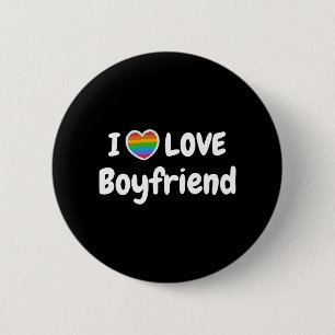 Ik hou van mijn homoseksuele vriend LGBT hippie Ronde Button 5,7 Cm