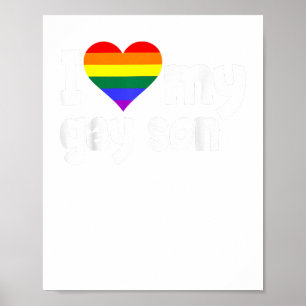Ik hou van mijn homoseksuele zoon Shirt vrouwen G Poster