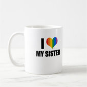 Ik hou van mijn homoseksuele zus koffiemok (Links)