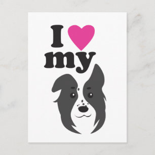 Ik hou van mijn hond! briefkaart