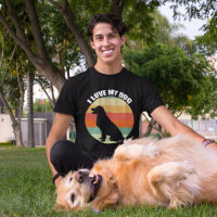 Ik hou van mijn hond Cute Golden Retriever Sunset