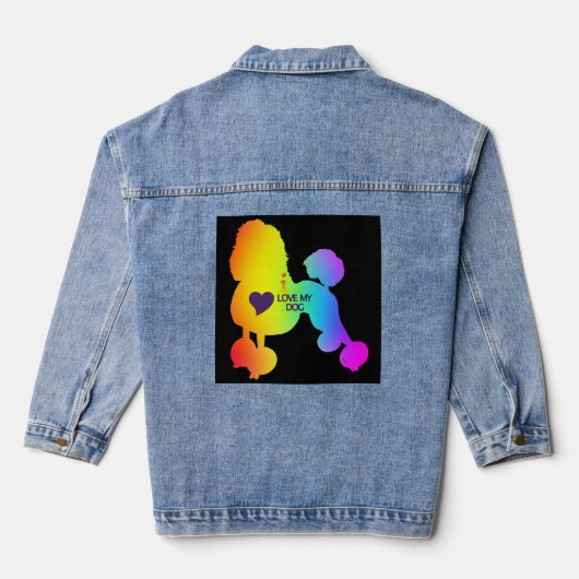 Ik hou van mijn hond denim jacket (Achterkant)