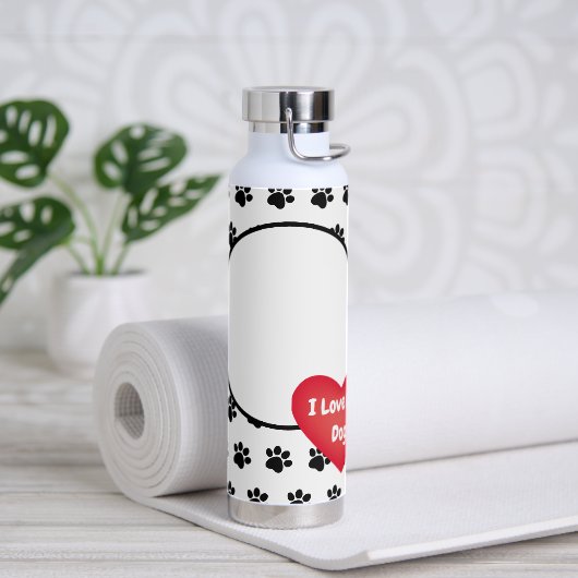 Ik hou van mijn hond foto waterfles (Yoga)