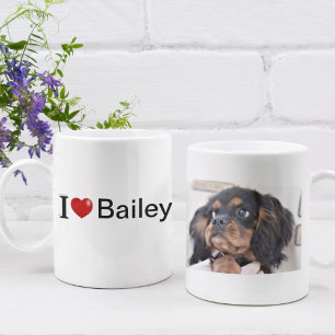Ik hou van mijn hond, gepersonaliseerde foto koffiemok