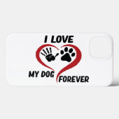 Ik hou van mijn hond kussensloop Case-Mate iPhone case (Achterkant (horizontaal))