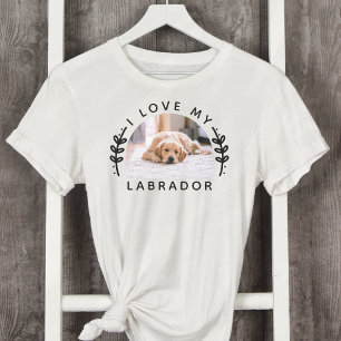 Ik hou van mijn hond Labrador foto T-shirt
